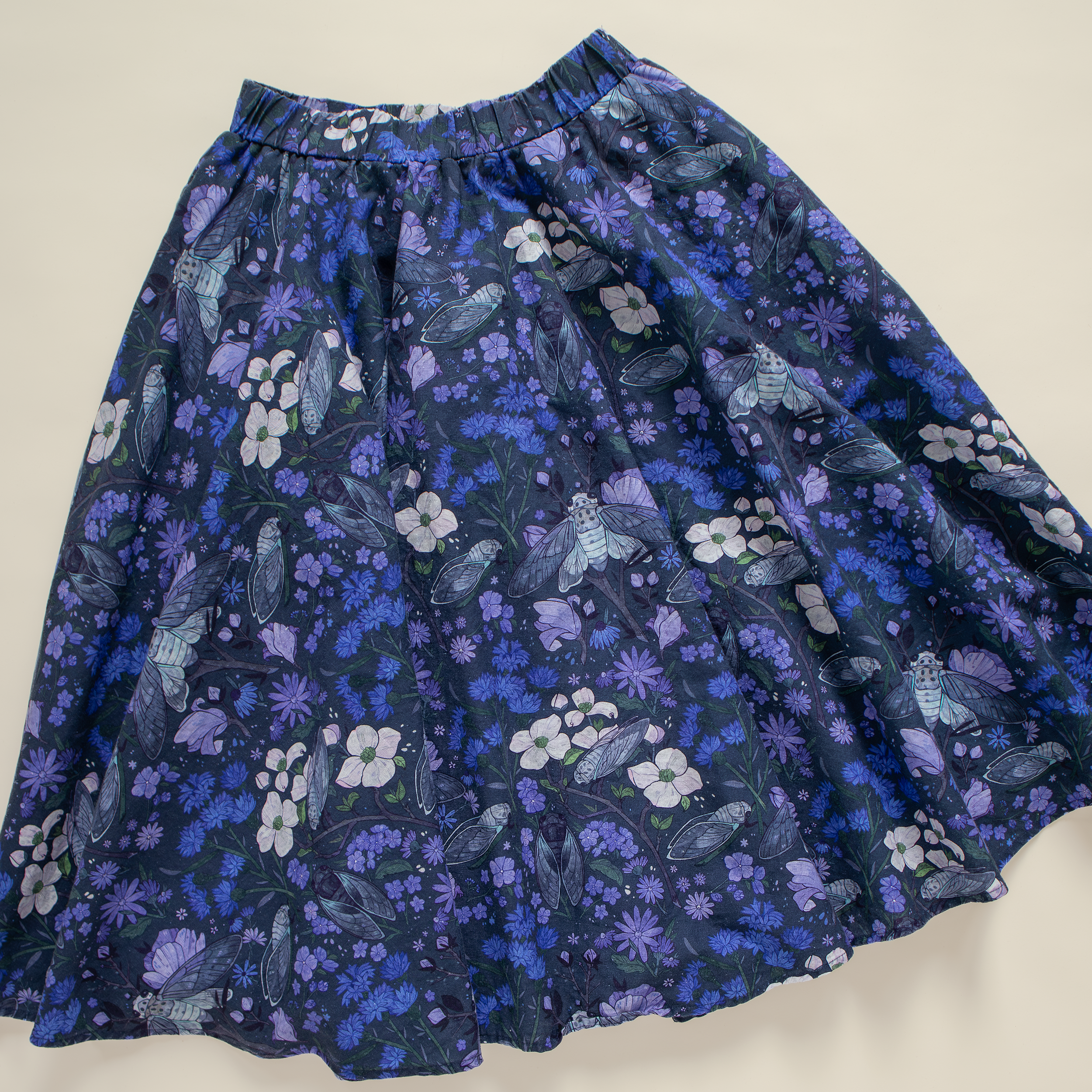 新品未使用【ENFOLD】RANDOM-GATHER SKIRT 38 New material! [MIDI SKIRT] Cicada Symphony – Morningwitch