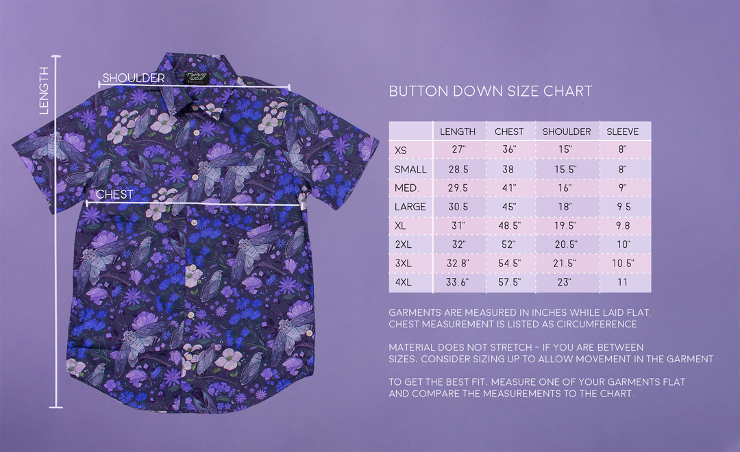[BUTTON DOWN SHIRT] Jewel Orchid & Snake