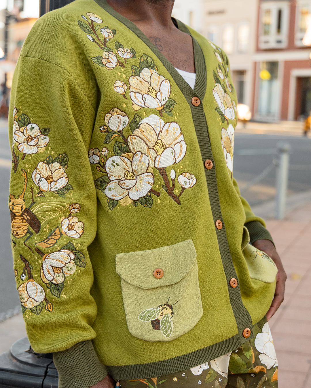 [KNIT CARDIGAN] Magnolia & Goldenrod