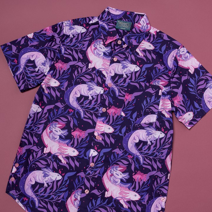 PREORDER [BUTTON DOWN SHIRT] A Lotta Axolotl