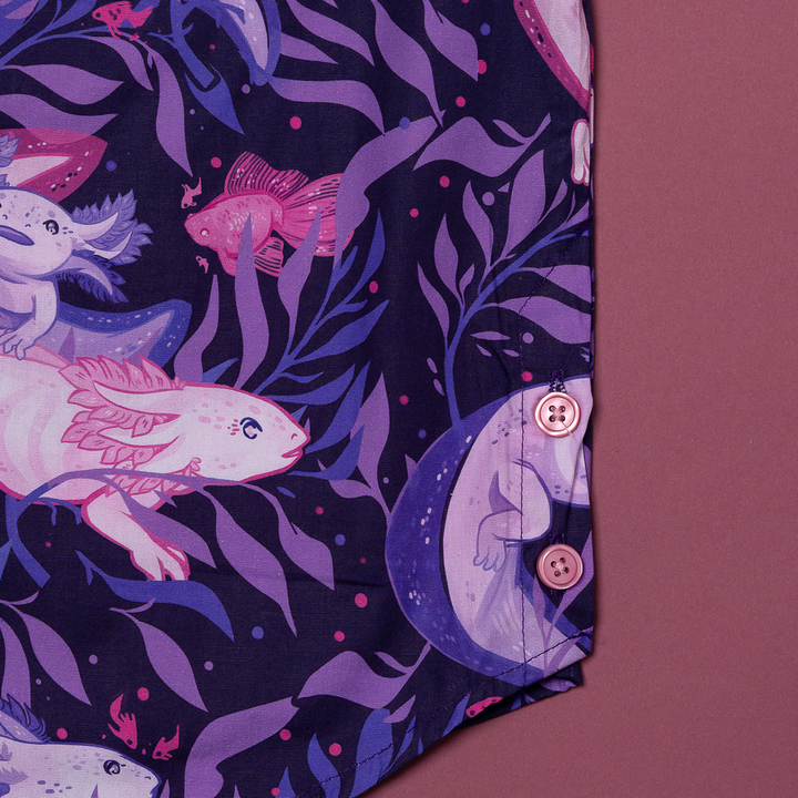 PREORDER [BUTTON DOWN SHIRT] A Lotta Axolotl
