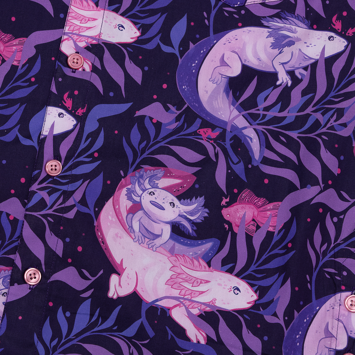 PREORDER [BUTTON DOWN SHIRT] A Lotta Axolotl