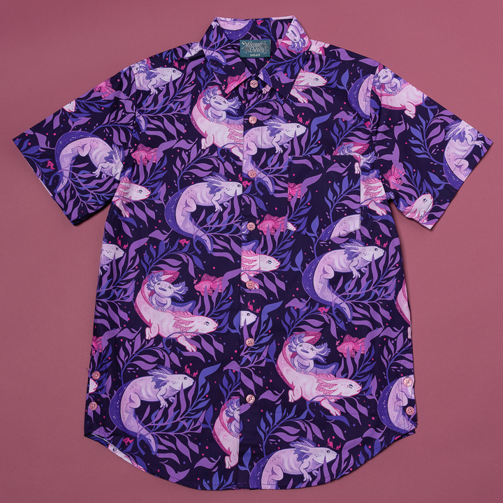 PREORDER [BUTTON DOWN SHIRT] A Lotta Axolotl