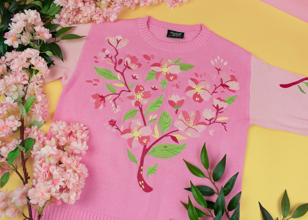 Cherry Blossom Knit Sweater