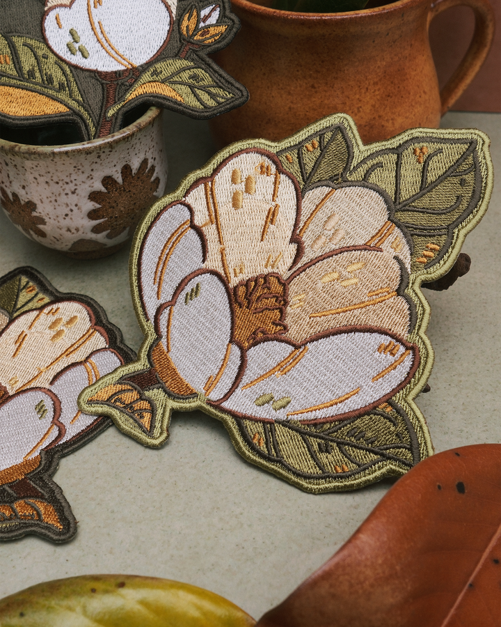 [IRON-ON EMBROIDERED PATCHES] Magnolia - Spring Green Variant
