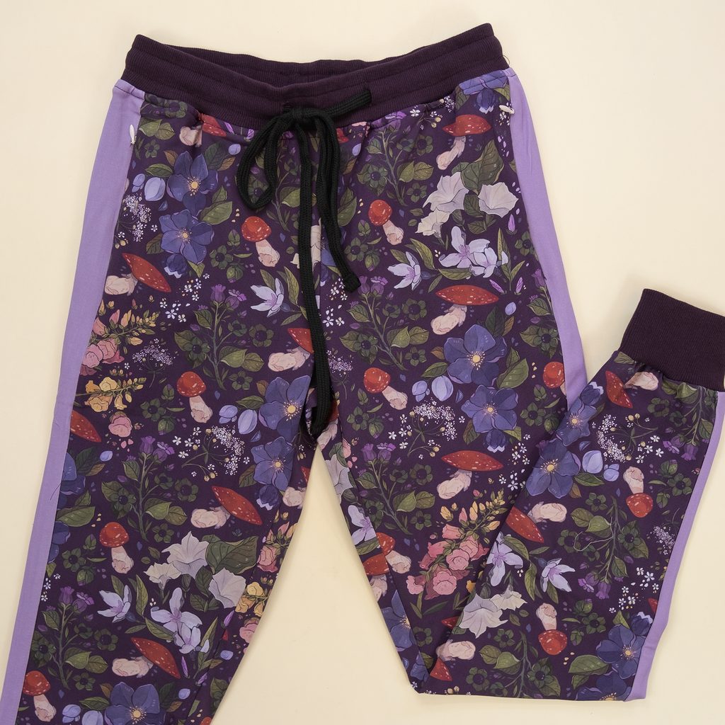 [GRAVER]★ZIPPERED LEGIC PURPLE FLOWER JOGGER PANTS JOGGER PANTS] Poison Touch – Morningwitch