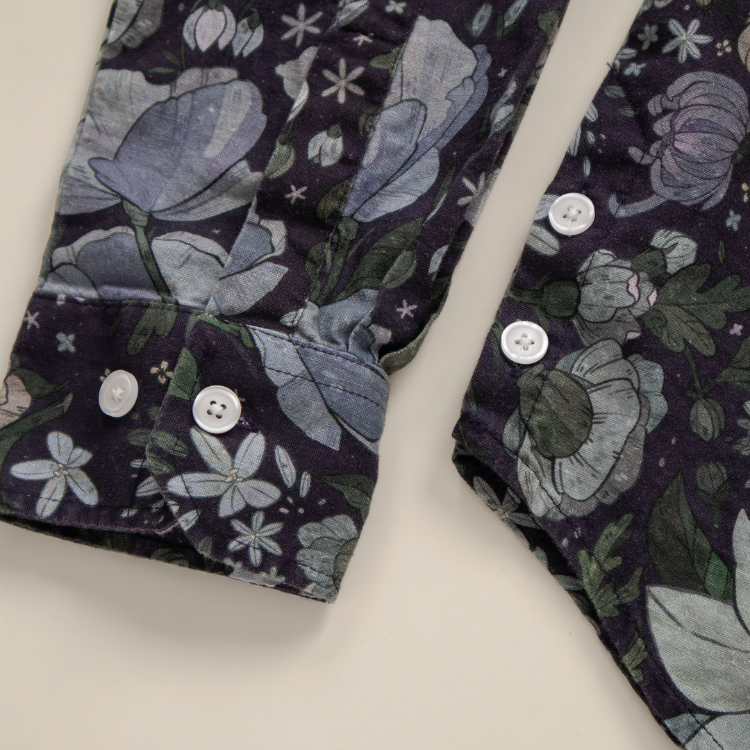 [LONG SLEEVE BUTTON DOWN SHIRT] Deathly Bouquet