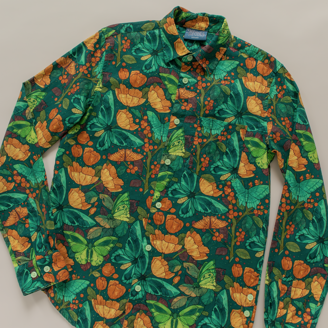 [LONG SLEEVE BUTTON DOWN SHIRT] Emerald Dream