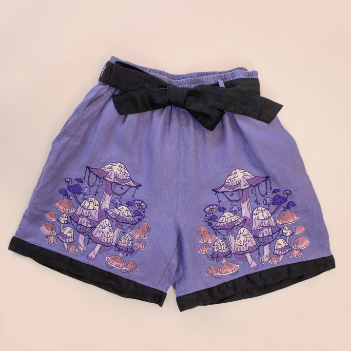 [LINEN SHORTS] Fungi Forest
