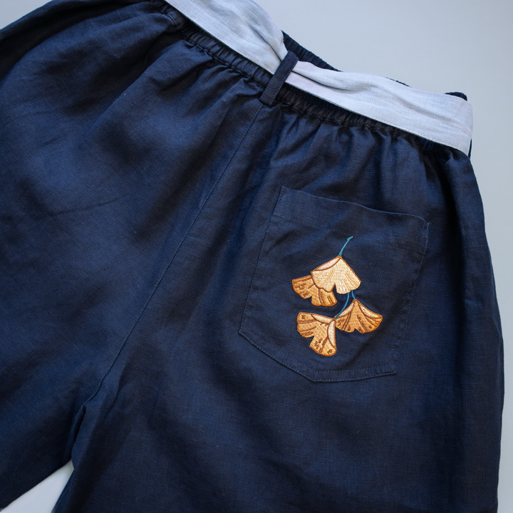 [LINEN SHORTS] Ginkgo