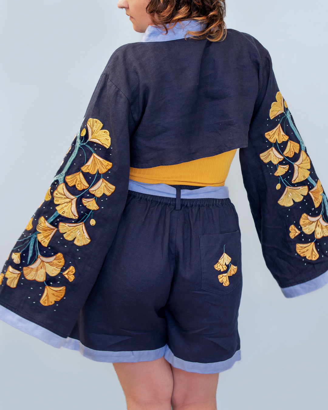 [LINEN SHORTS] Ginkgo