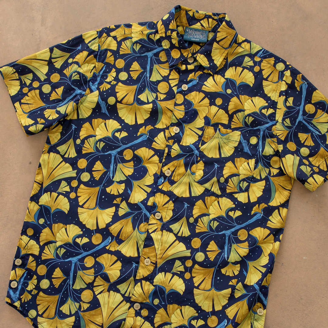 COMING SOON [BUTTON DOWN SHIRT] Midnight Ginkgo