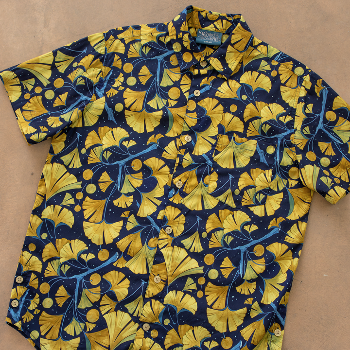 COMING SOON [BUTTON DOWN SHIRT] Midnight Ginkgo