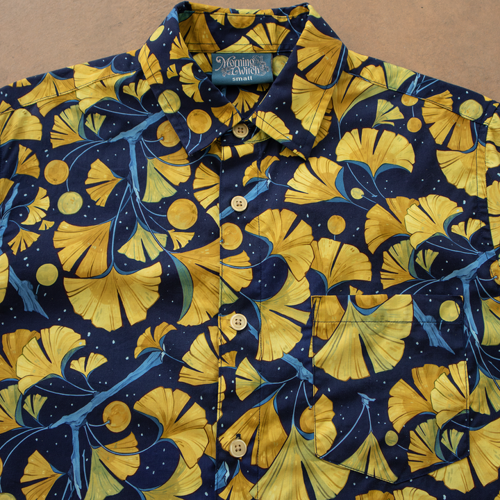 COMING SOON [BUTTON DOWN SHIRT] Midnight Ginkgo