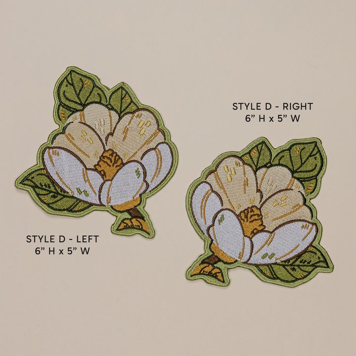 [IRON-ON EMBROIDERED PATCHES] Magnolia - Spring Green Variant