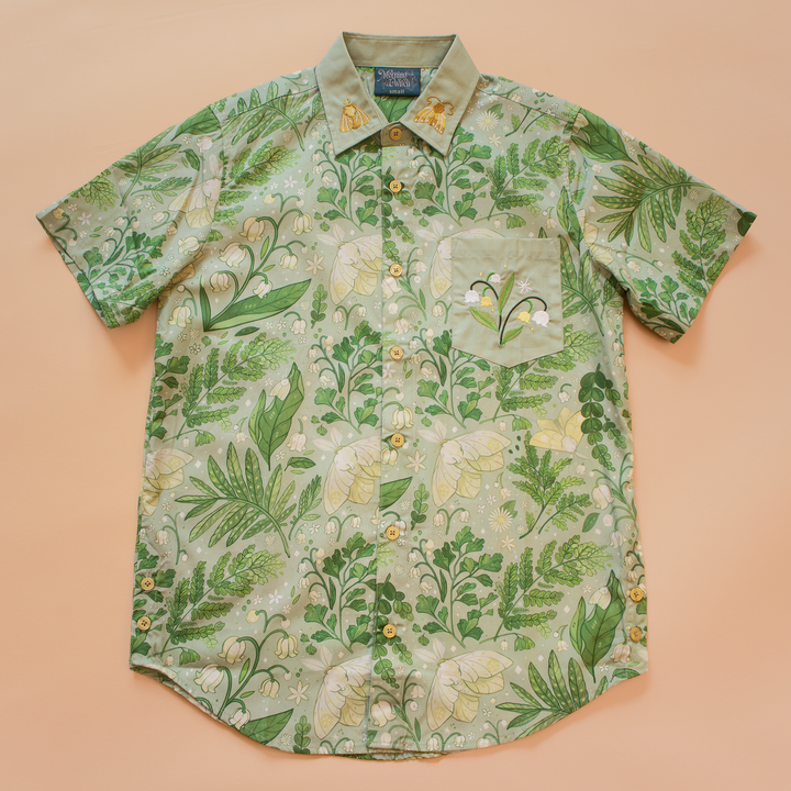 [EMBROIDERED BUTTON DOWN SHIRT] Moth & Fern