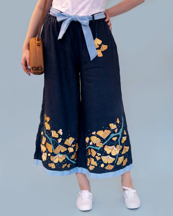 [LINEN CULOTTES] Ginkgo