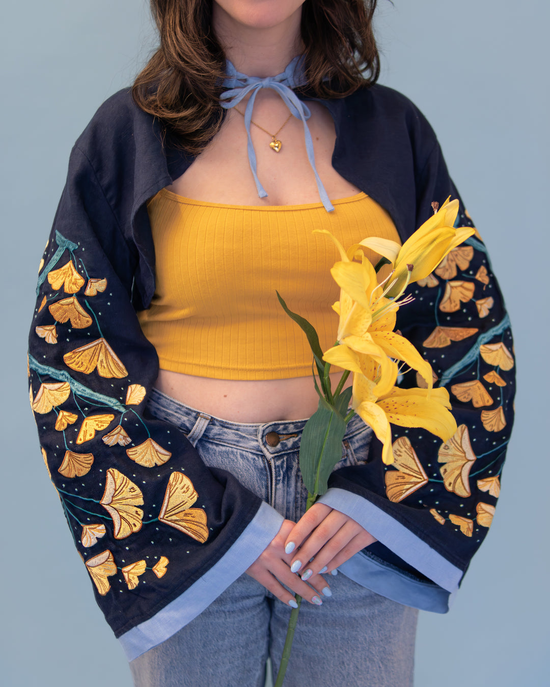 [LINEN BOLERO] Ginkgo