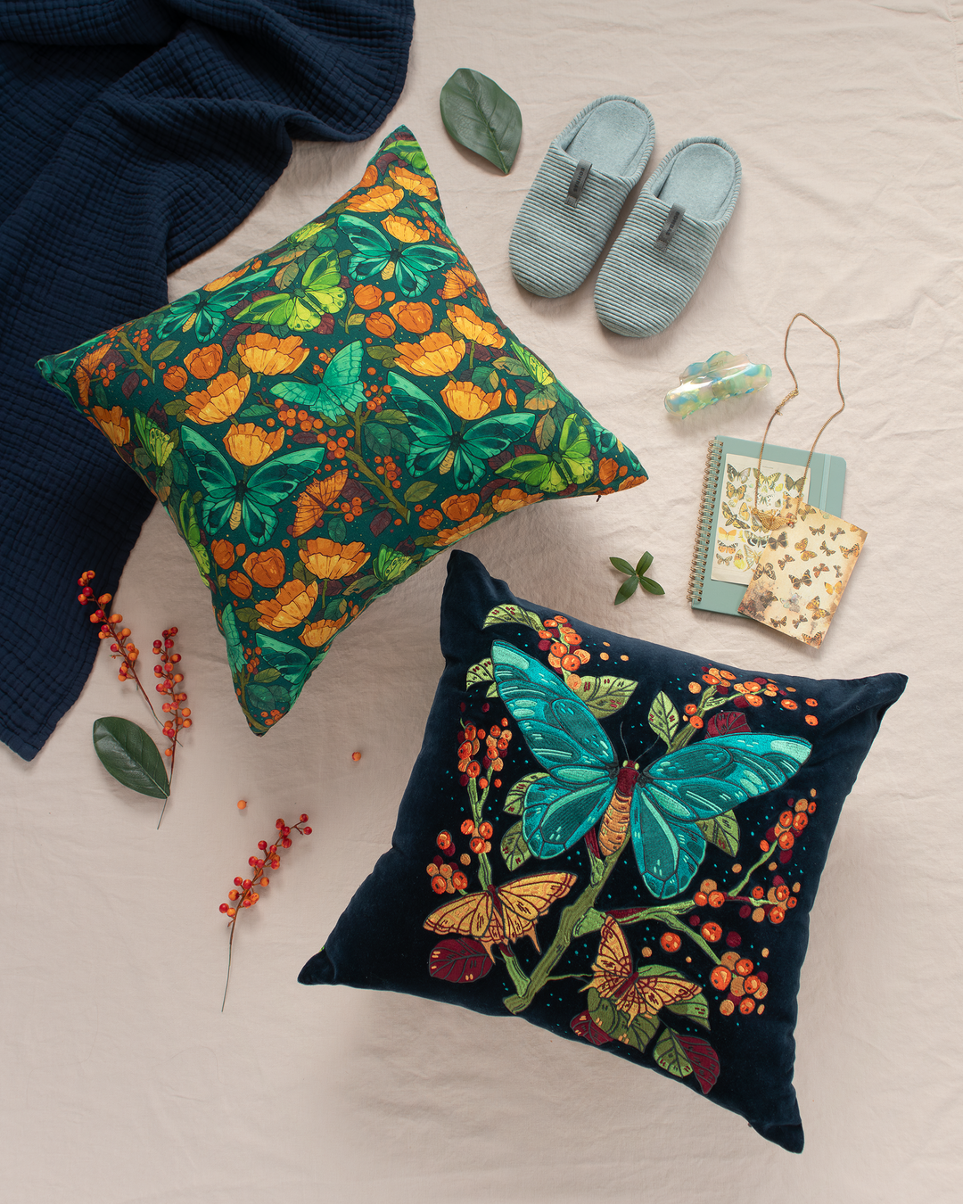 COMING FEB/MARCH [COTTON VELVET PILLOW COVER] Emerald Dream