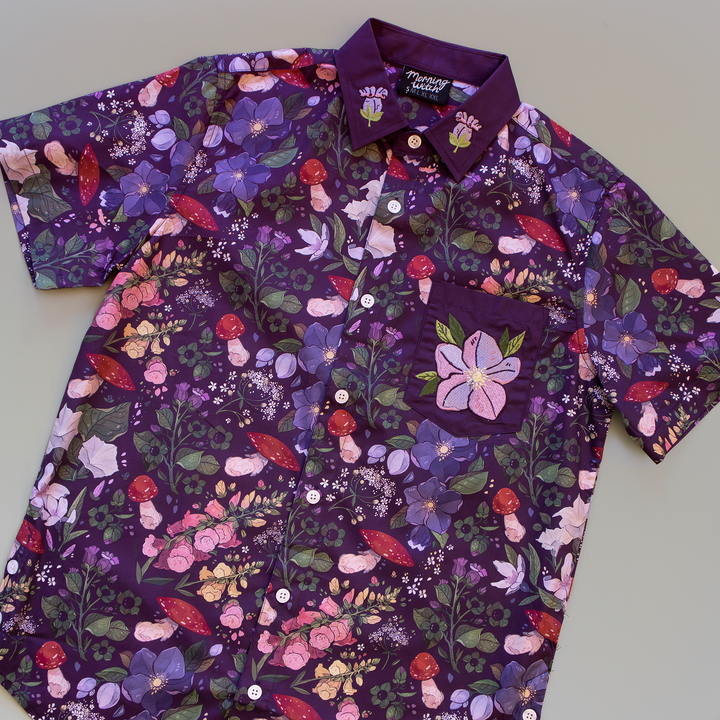 [EMBROIDERED BUTTON DOWN SHIRT] Poison Touch