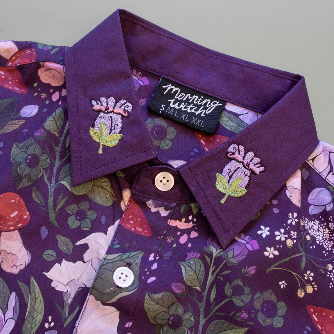 [EMBROIDERED BUTTON DOWN SHIRT] Poison Touch