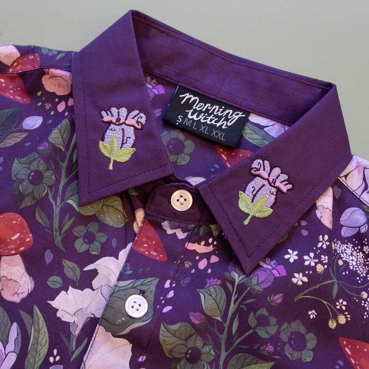 [EMBROIDERED BUTTON DOWN SHIRT] Poison Touch
