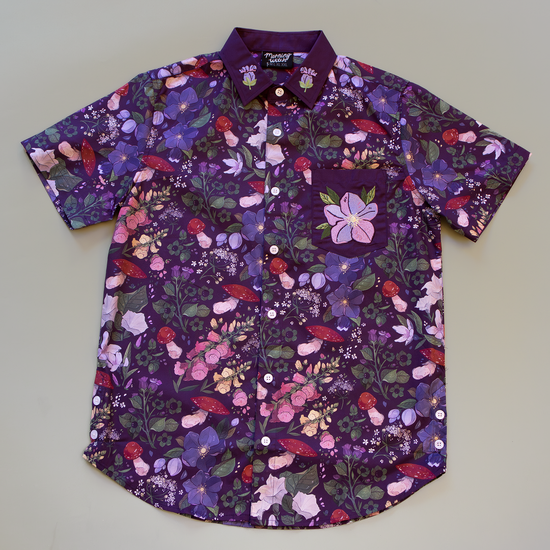 [EMBROIDERED BUTTON DOWN SHIRT] Poison Touch