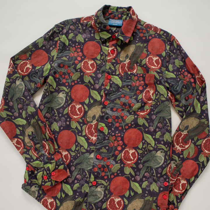 [LONG SLEEVE BUTTON DOWN SHIRT] Scarlet Garden