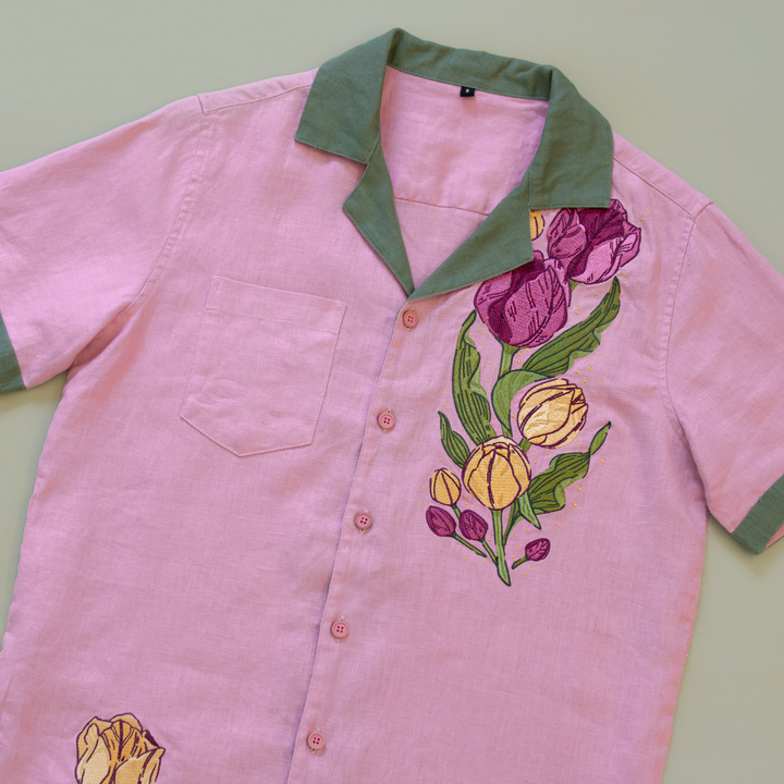 [LINEN BUTTON DOWN] Tulip Bouquet