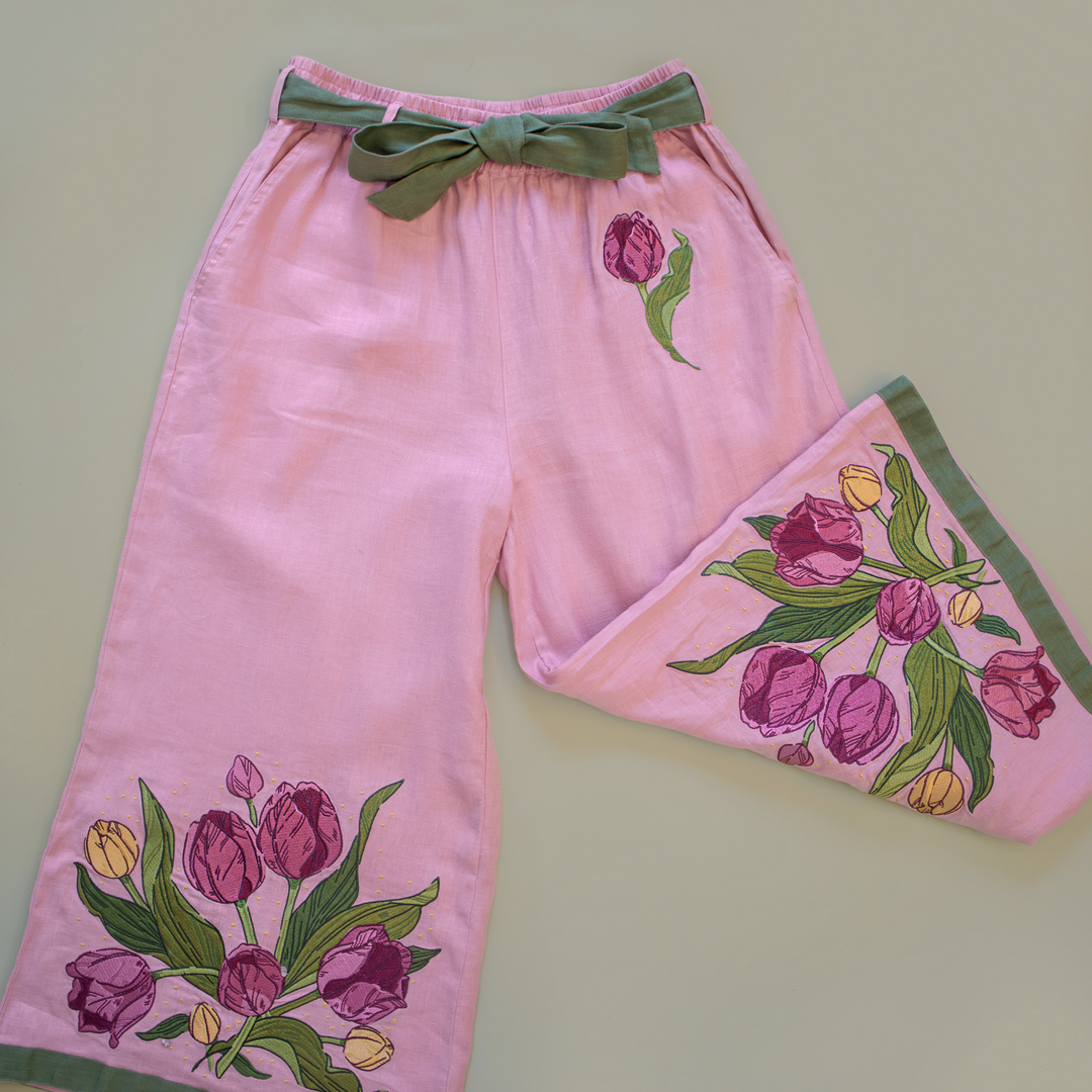 [LINEN CULOTTES] Tulip Bouquet