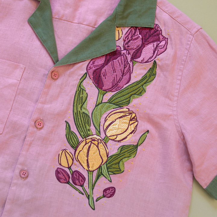 [LINEN BUTTON DOWN] Tulip Bouquet