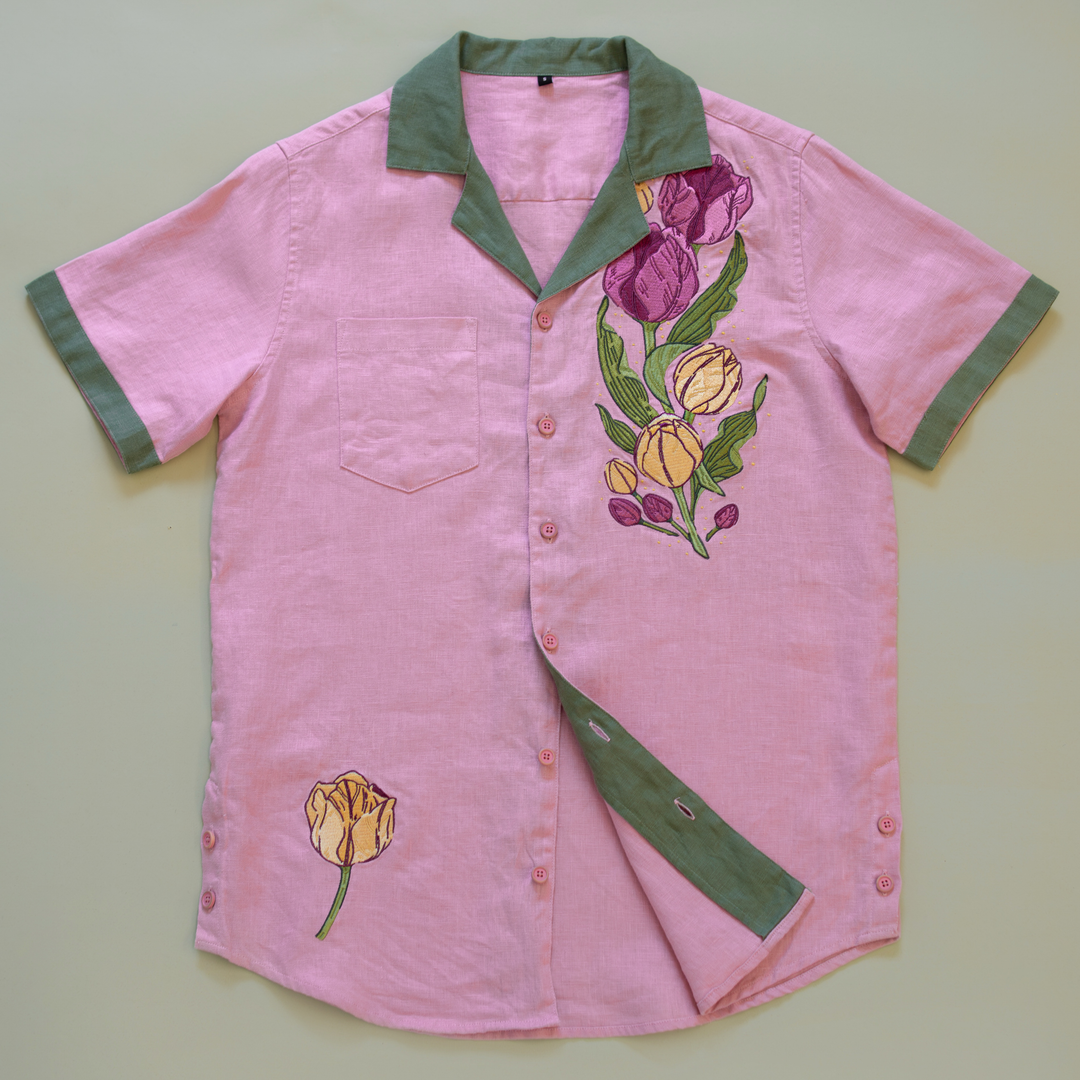 [LINEN BUTTON DOWN] Tulip Bouquet