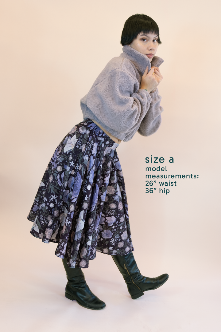 ** NEW SIZING [MIDI SKIRT] Deathly Bouquet