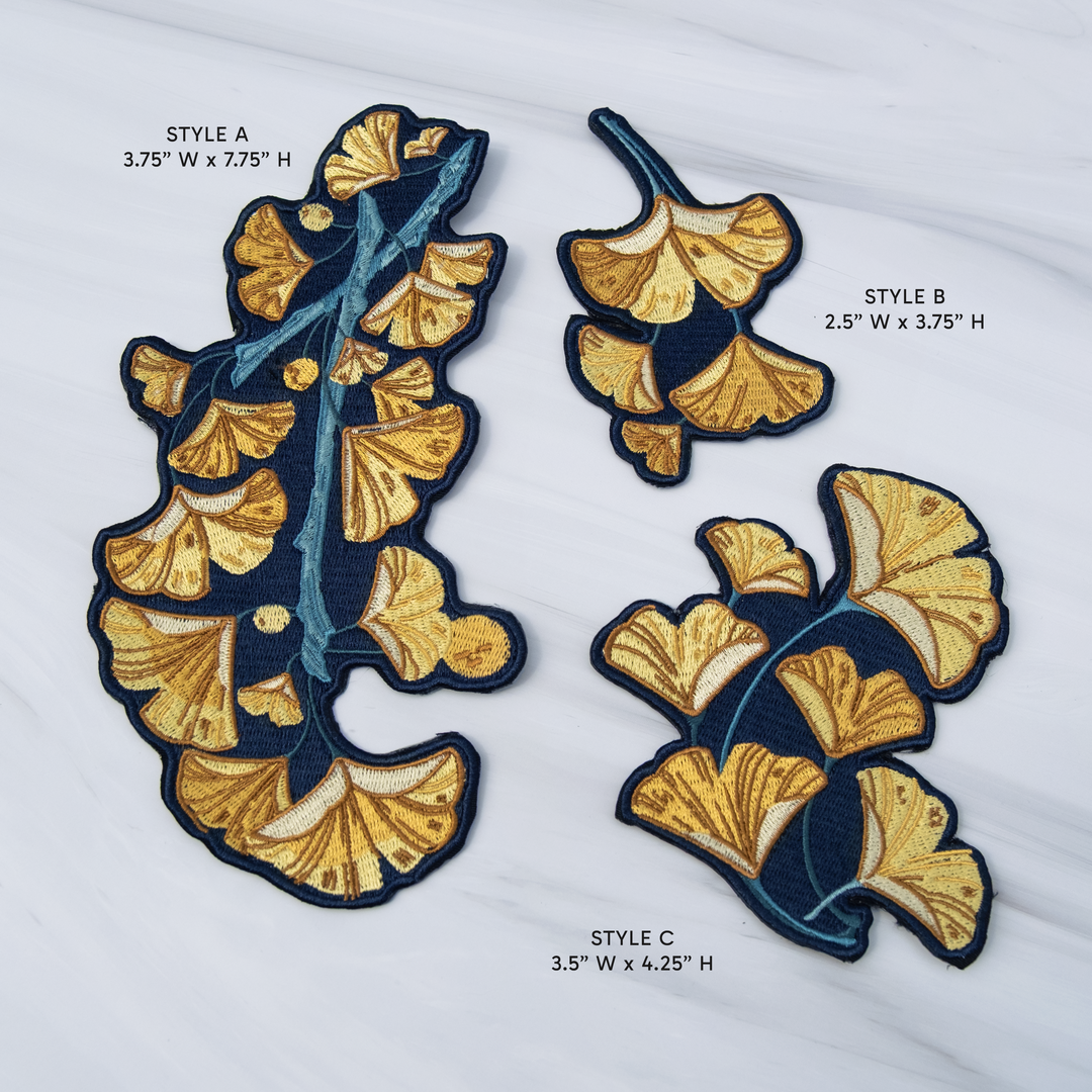 PRESALE [IRON-ON EMBROIDERED PATCH] Ginkgo