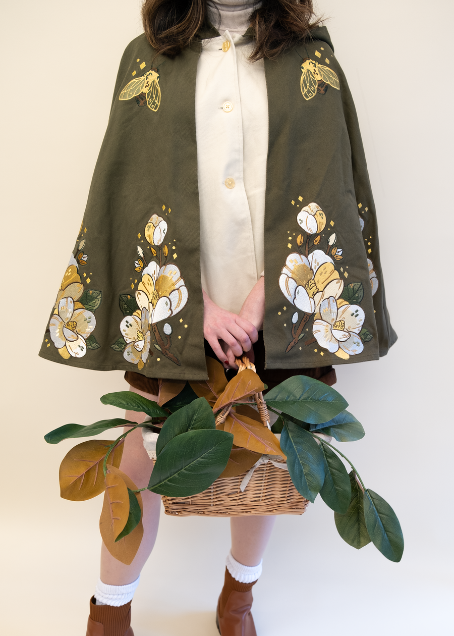 [COTTON TWILL CLOAK] Magnolia & Goldenrod – Morningwitch