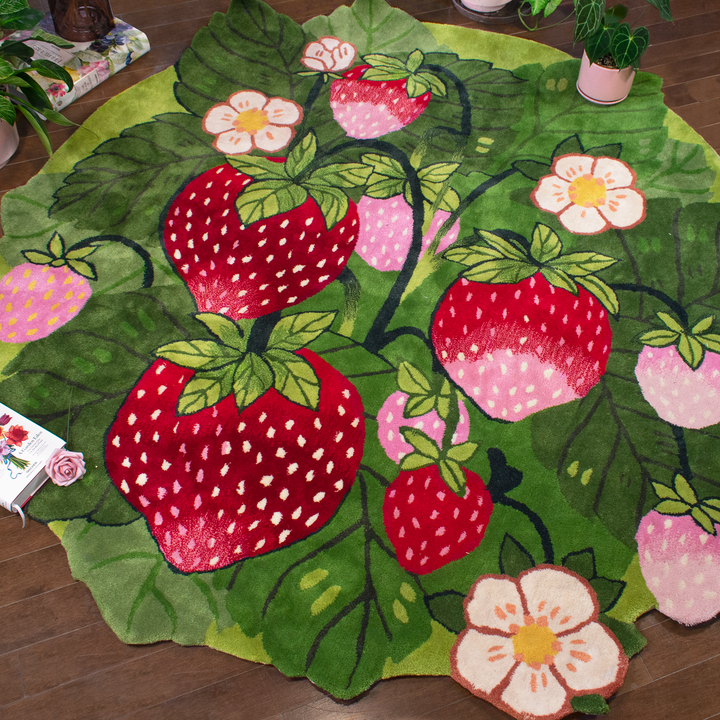 Strawberry Colored Rug Strawberry Woods Area Rug – Morningwitch