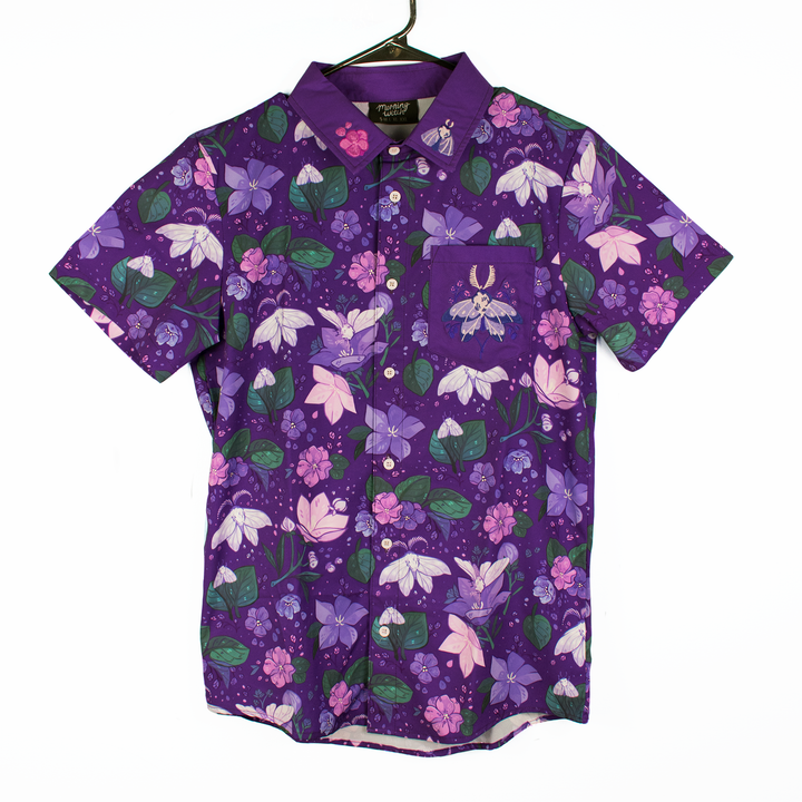 [EMBROIDERED BUTTON DOWN SHIRT] Twilight Moths