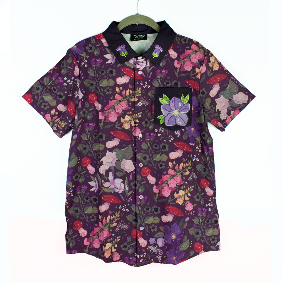 [EMBROIDERED BUTTON DOWN SHIRT] Poison Touch
